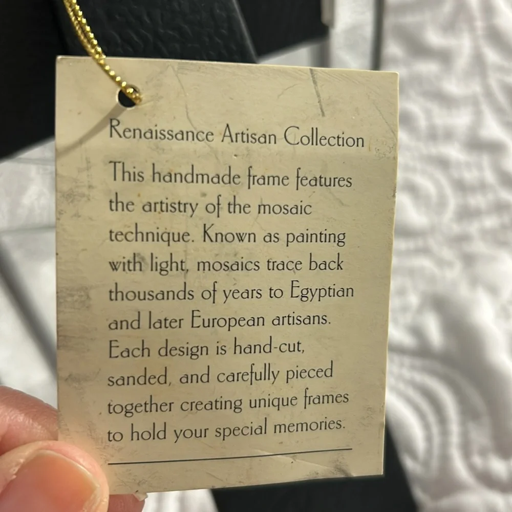 NWT Carr frames Renaissance Artisan Collection w/ Mosaic technique floral glass